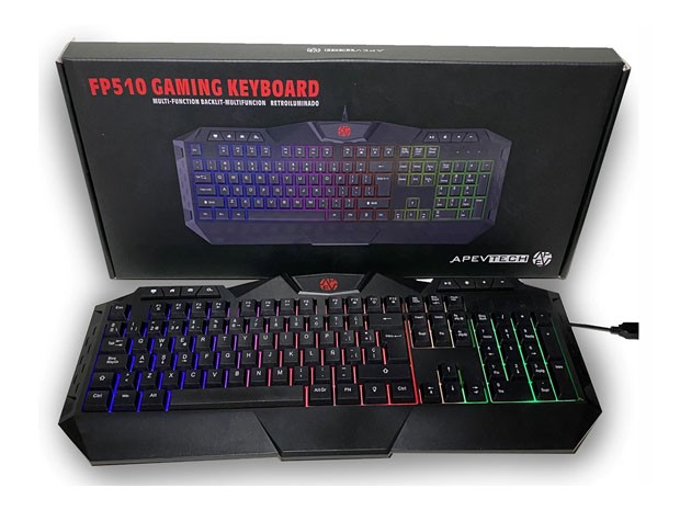 &+ TECLADO PC GAMER MULTIFUNCION ILUMINADO FP510